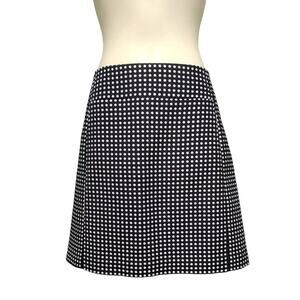 Ann Taylor LOFT‎ Fully Lined Polka Dot Skirt, Black and White, Size 8